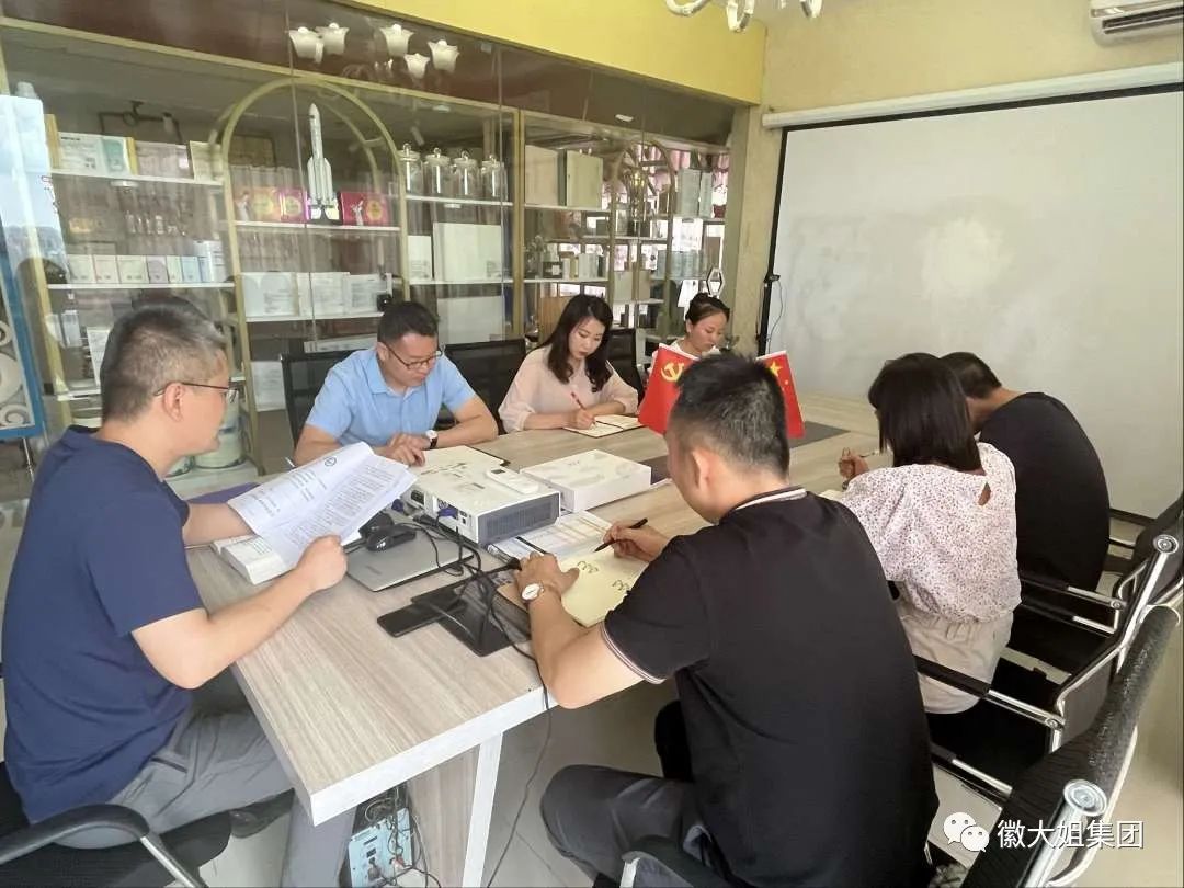 徽大姐家政服務(wù)集團召開6月份支部黨員大會，學(xué)習(xí)《習(xí)近平談治國理政》第三卷第九個專題